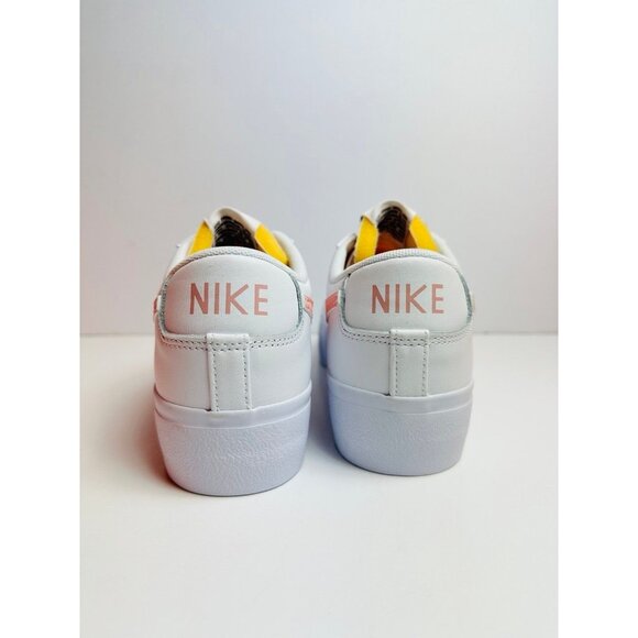 Size 10 - Nike Blazer Low Platform White Pink DJ0292-103 Wms Shoes - Picture 3 of 7